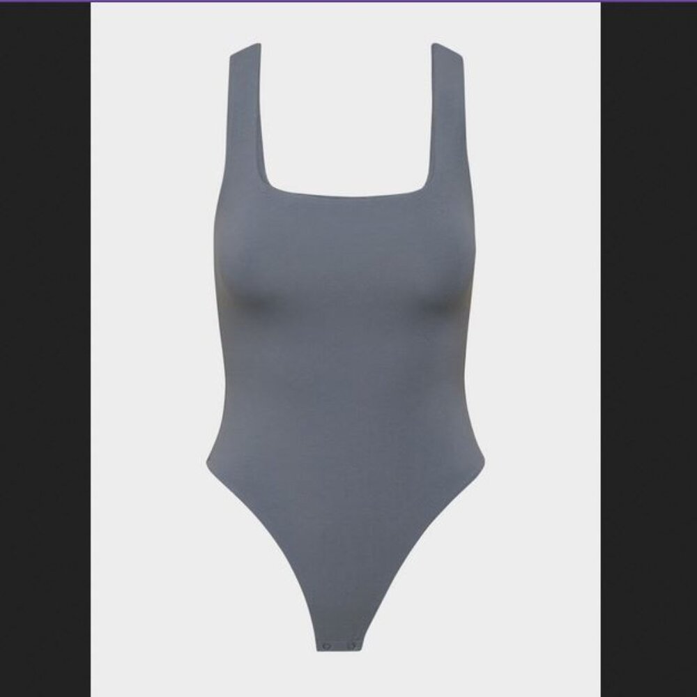 NWOT Aritzia Babaton Contour Second-skin Squareneck Sleeveless Bodysuit in Gray